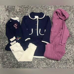 Girls Bundle with 3 Matching Sets, Janie Jack & Polo sz 2T